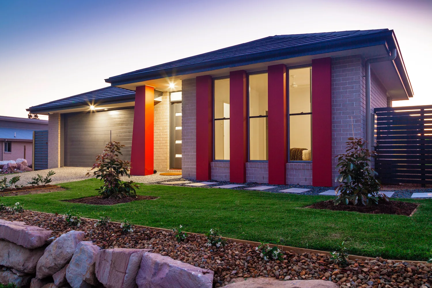 Established front garden and lawn on a Western Sydney property
